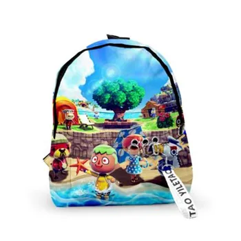 

Anime Animal Crossing Backpack Fashion Cartoon Kids Children Students School Bags Travel Mochila