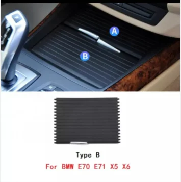 Автомобильный чехол для центральной консоли, роликовые шторы, автомобильные крепления, держатели для напитков для BMW X5 E70 X6 E71 2008-, подставка для стаканов для воды, автомобильный стиль - Название цвета: b