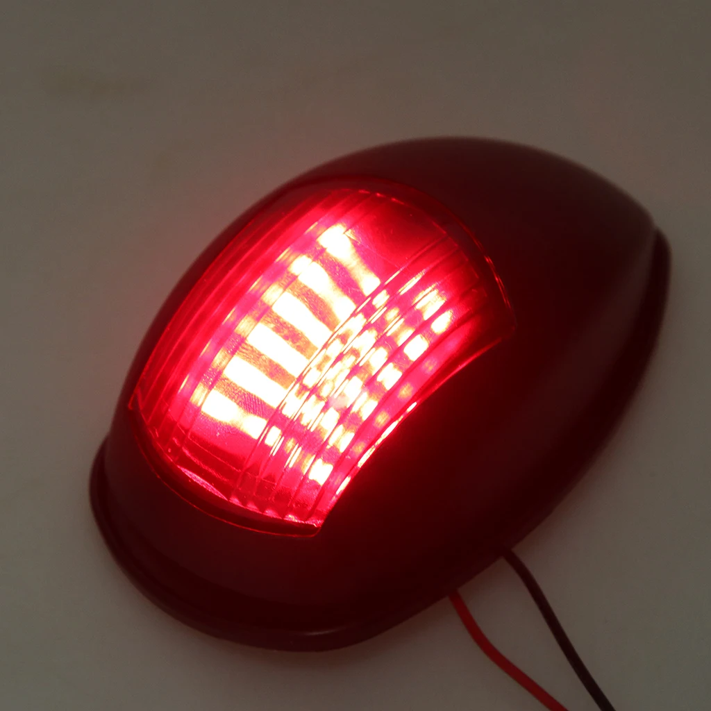 12V морской катер Порты и разъёмы/правый светодиодный навигации с бантом сбоку огни красного и зеленого цветов