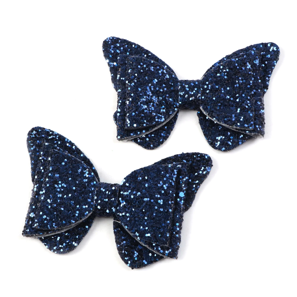 David accessories 10 шт. 93x61 мм блестящая Лоскутная блестящая синтетический кожаный обруч для волос DIY knotbows девочек украшение для головного убора, 10Yc7002 - Цвет: 1082144005