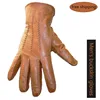 Sheepskin gloves men's buckskin pattern autumn and winter plus velvet warm outer seam leather gloves outdoor riding gloves ► Photo 1/6