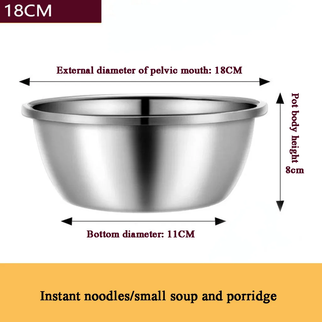 Многофункциональная Толстая кастрюля из нержавеющей стали для выпечки яиц раковина-чаша кухонная посуда из нержавеющей стали суповые горшки#0806