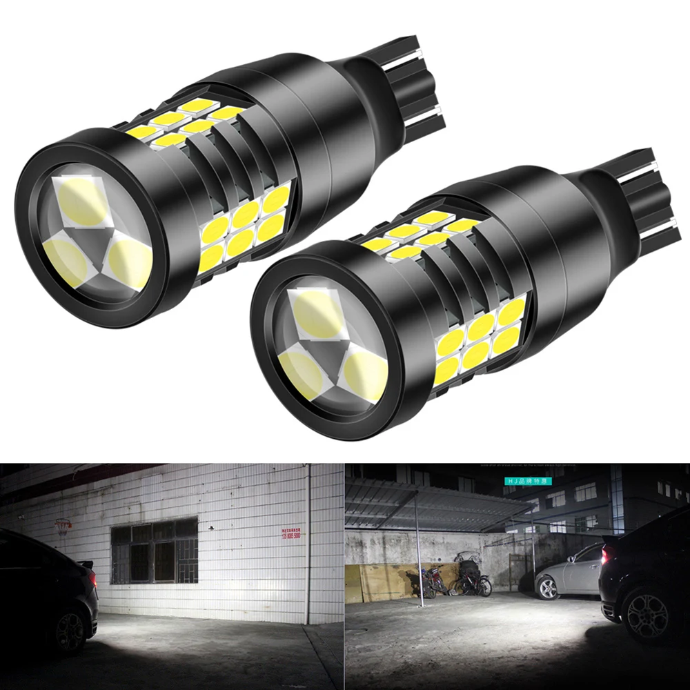 2 pces w16w t15 t16 lâmpada led canbus nenhum erro obc livre 12 v 921 912 reserva de backup do carro luzes lâmpada cauda 3030 led xenon branco