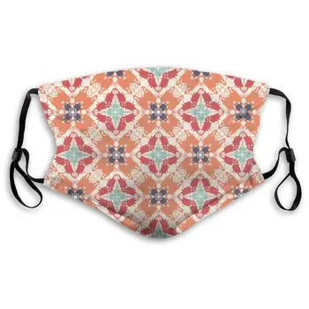 

Decorative Pattern Washable Reusable Mask, Anti Dust Half Face Mouth Mask For Kids Teens Men Women With Adjustable Ear Loops
