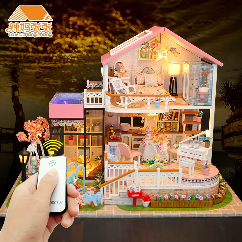 

Handmade Small House Model Creative Handmade DIY Loft Cabin for Making Princess Room Villa Assembled Gift Adult