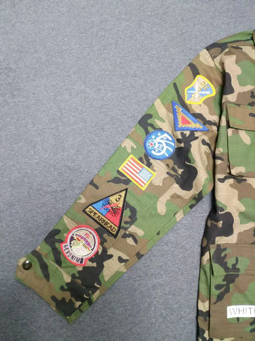 Off White, осень и зима, стиль, вышивка, значок в полоску, европейский и американский популярный бренд, свободный крой, камуфляж, для мужчин и женщин