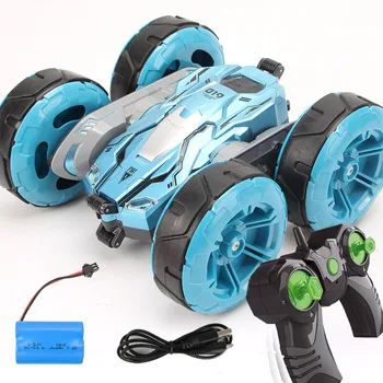 

19CM 1/16 RC 2.4G 4WD Metal remote Off-road Tipping bucket control car sided stunt climbing deformation car moving child toy