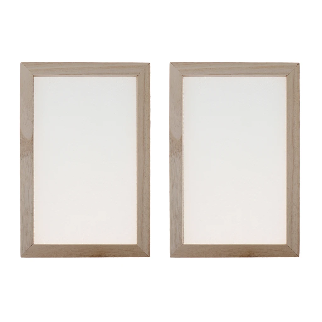 2 PCS 20x30cm Paper Making Screen Frame to Recycle Paper with Dried Flowers Papermaking Mould Tools for DIY Paper Craft