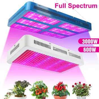 

LVJING Grow Light LED 200W 600W 3000W Full Spectrum Panel Lights Phyto Lamp for Plants Seedling Seeds Indoor Greenhouse Tent Box