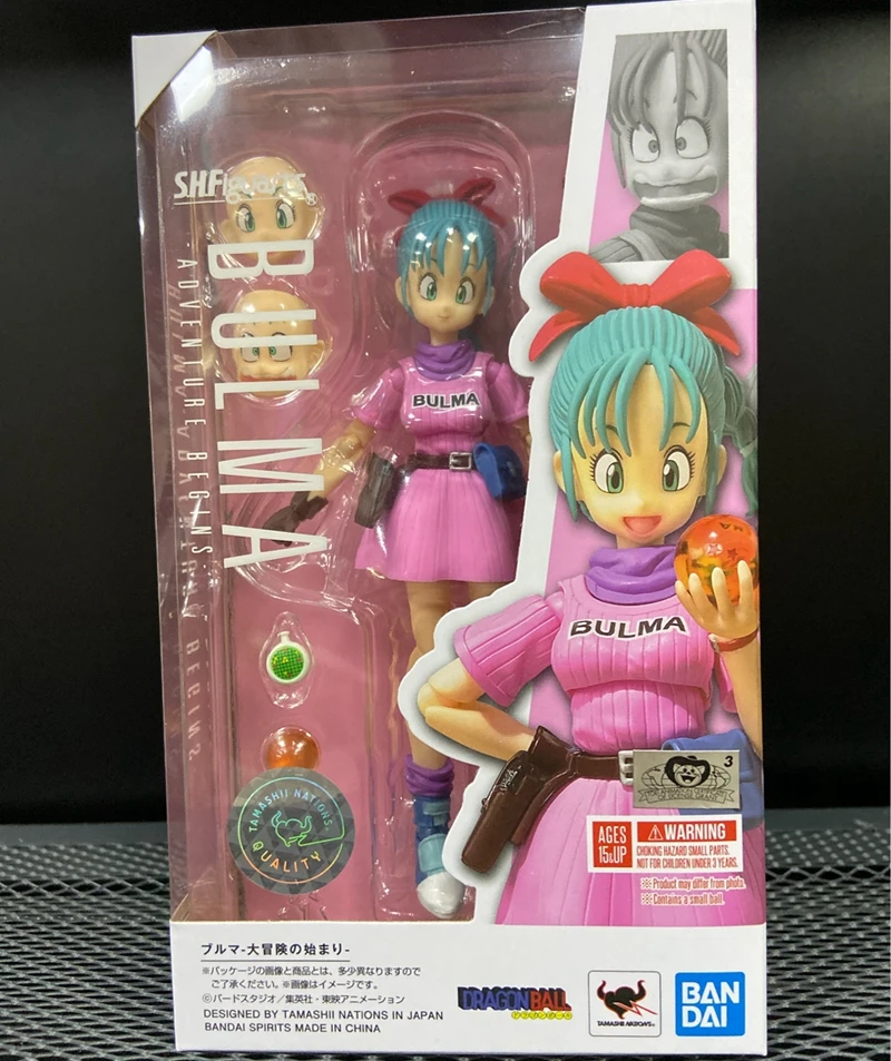 

WSTXBD Original BANDAI Dragon Ball Z SHF Bulma Advernture Begins PVC Action Figure Brinquedos Figurals