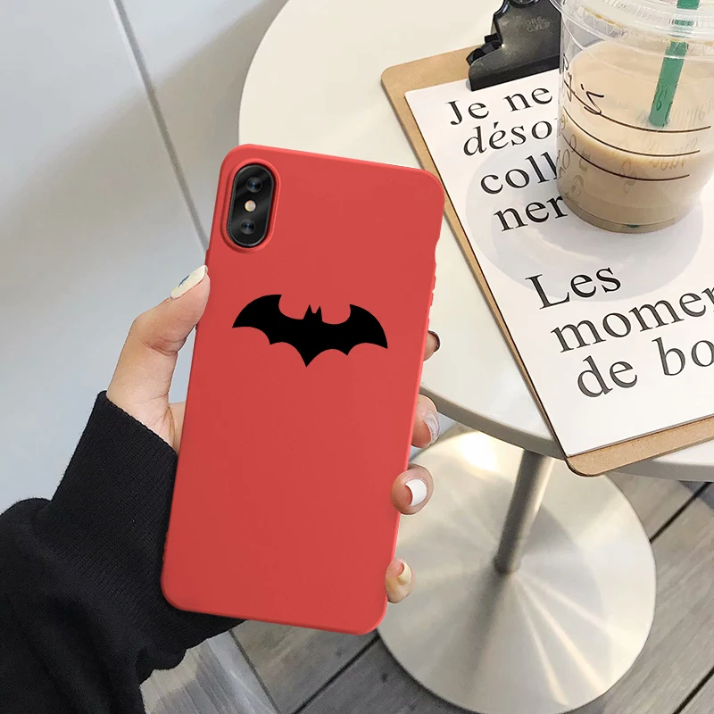 Чехол для телефона с изображением героев мультфильма «Бэтмен» для iPhone XS MAX 11Pro XR X 7 8 6s Plus Super Hero, мягкая Матовая силиконовая задняя крышка, тонкий Чехол