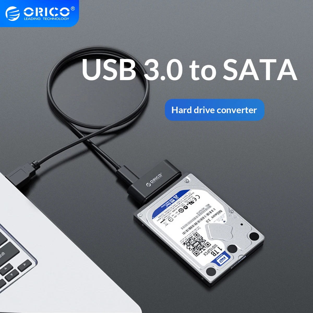 Cable SATA a USB - Adaptador de Disco Rígido USB 3.0 a SATA III de 2,5 -  Conversor Externo para Disco Duro o SSD para Transferencia de Datos