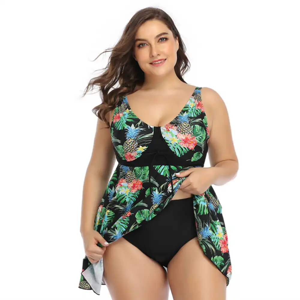 plus size push up swim dress