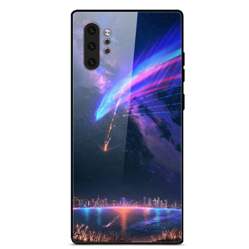 Premium Tempered Glass Protective Phone Case with Hard Back Cover and Bumper Guard