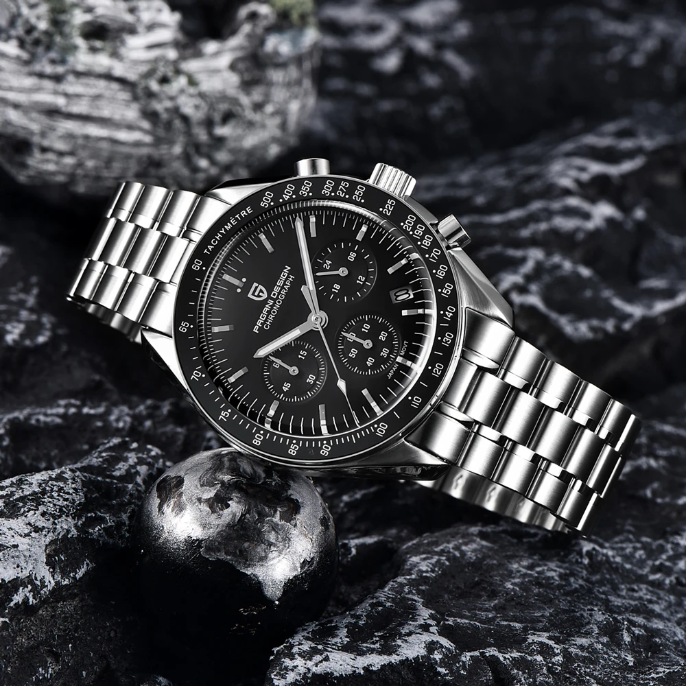 2022 New PAGANI DESIGN Mens Watches Top Brand Luxury Automatic Quartz Chronograph Waterproof Sport Stainless Steel Clock Relogio