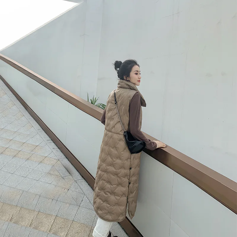 Хлопковое длинное осенне-зимнее пальто Одежда Manteau Femme Dabuwawa Тренч жилет для женщин без Рукавов корейский Tangada Vefadisa YL222