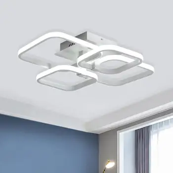 

Ganeed Acrylic Modern LED Ceiling Light 4 Squares Fashion Interior Lamp for Dinig Living Room Bedroom Kitchen Home Loft Office
