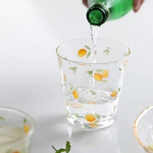 Креативная Скандинавская стеклянная чашка, Круглая Простая прозрачная чашка для воды, флейты для шампанского, домашний сок, молоко, Термостойкое стекло, 339 мл, MM60BLB