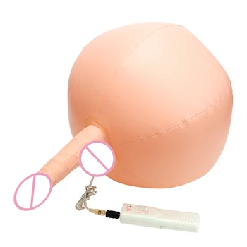 IKOKY Inflatable Artificial Dildo Flesh Ball Sitting On Vibrator Fake Penis Sex Toys for Women Female Masturbation Adult Product 3