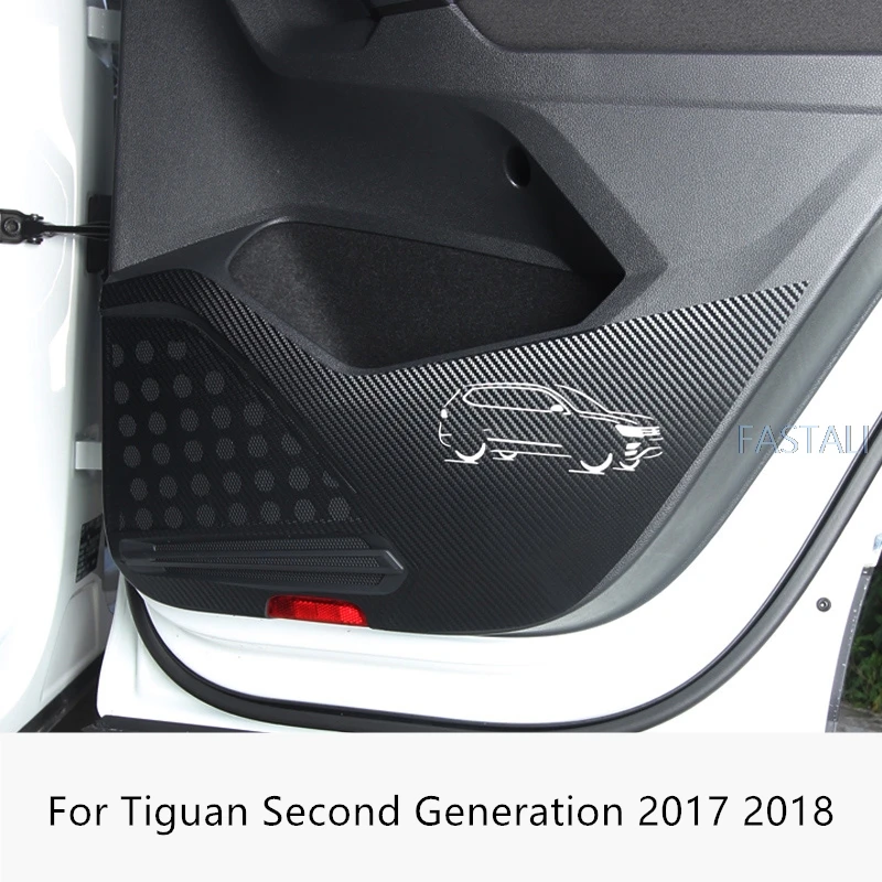Для Tiguan второго поколения Противоскользящий коврик для двери защитная накладка для боковых кромок дверные коврики покрытие украшение автомобиля