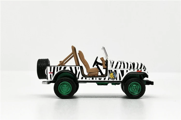 Зеленый светильник 1: 64 Jeep CJ-7 ACE VENTURA 1976 эксклюзивные Автомобильные Игрушки из сплава для детей Детские игрушки модель оптом