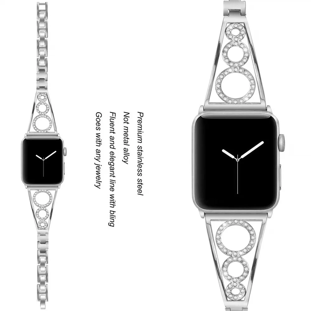 Нержавеющая сталь ремешок на запястье для наручных часов Apple Watch 38/42/40/44 мм легко ремень для регулировки замена аксессуары для наручных часов iWatch, 5 4 3 2 1
