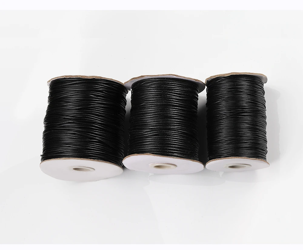 10 Meter mehrfarbiges rundes Wachsseil, geflochtenes Kunstlederseil für selbstgemachte geflochtene Anhänger-Armbänder, Zubehör – Detail 2