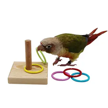 

Bird Training Puzzle Ring Toy Parrot Activity Intelligence Development Educational Interactive Bird Toy Parrot Ferrule Toy