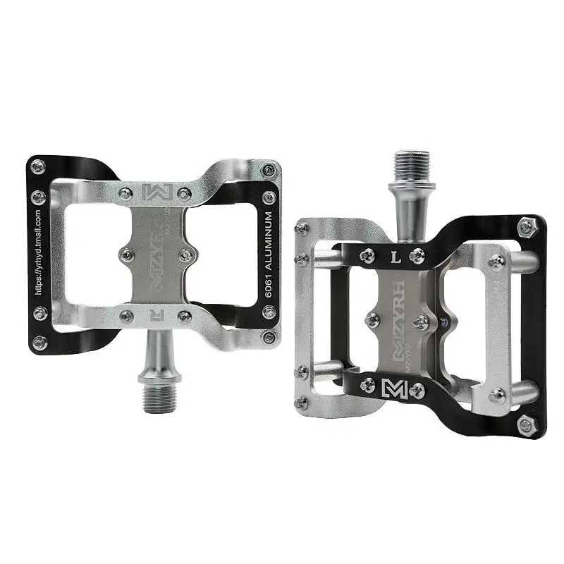 MZ-Y02 black silver HiMISS велосипедные педали сверхлегкие алюминиевые велосипедные герметичные подшипники педали с ЧПУ Обработанные MTB горный велосипед аксессуары - Цвет: MZ-Y02 black silver