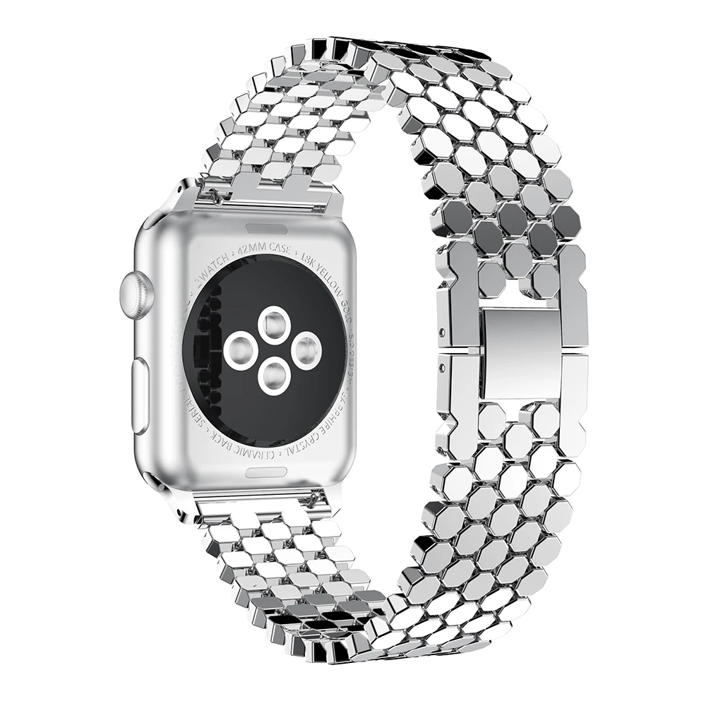 Ремешок из нержавеющей стали для Apple Watch 42 мм Series 5 4 3 2 Band сменный Браслет iWatch 40 44 38