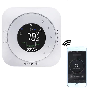 

LEORY 24V WiFi Smart Heat Pump Thermostat Temperature Voice Controller Smart Life/Tuya APP Control Works with Alexa Google Home