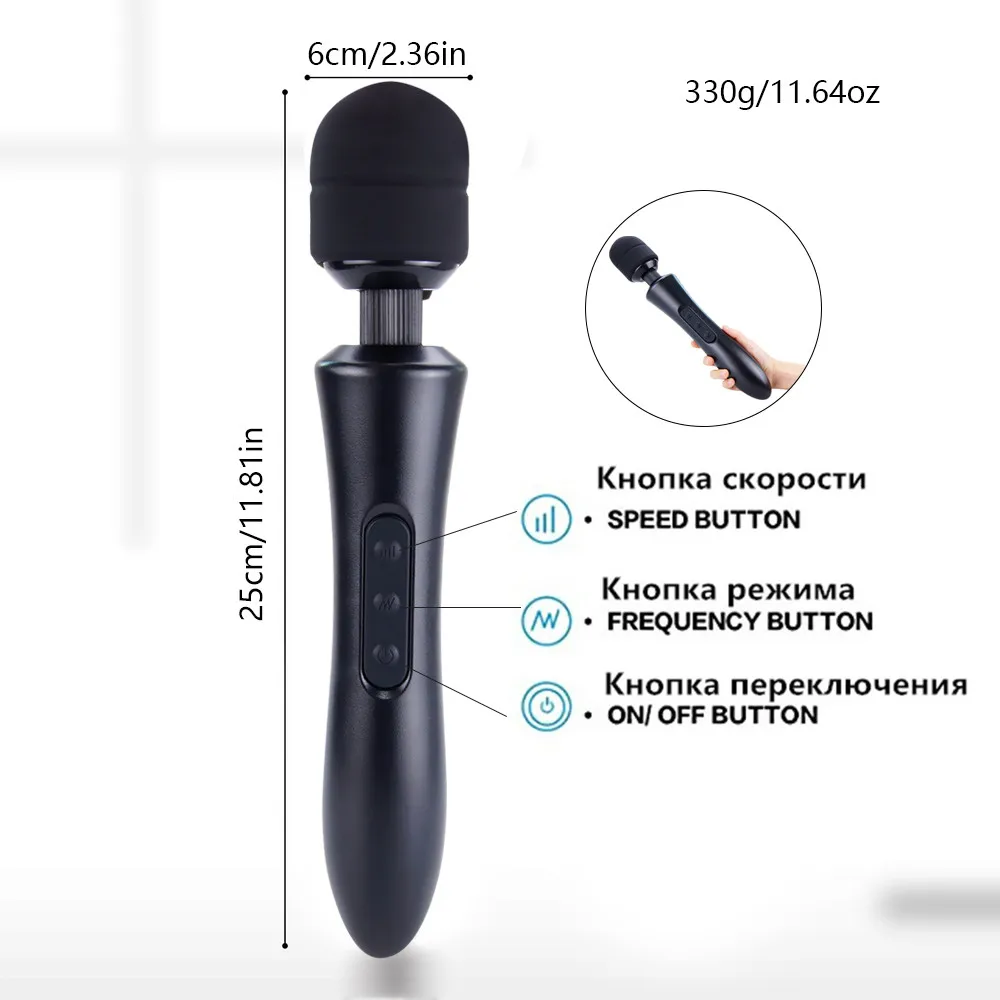 Мощный волшебный вибратор AV Wand для орального клитора Вибраторы с USB зарядкой