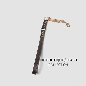 

Dog Leash PU Leather Dogs Chain with Spring Puppy Leads K9 Dogs Leash for French Bulldog Pet Leads Dogs Accessories