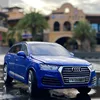 1:32 Scale Audi Q7 Sport SUV Alloy Car Model With Pull Back Sound Light Children Gift Collection Diecast Toy Model 3