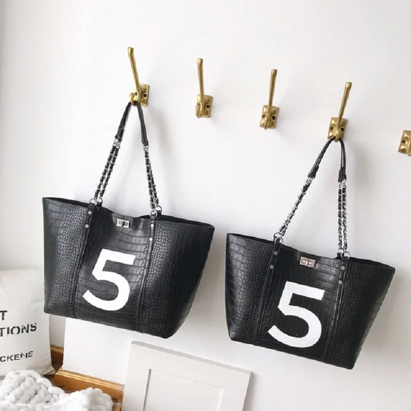 

2019 New Fashion Simple Composite Bag Women's Designer Handbag High Quality PU Leather Bag Large Capacity Digital Shoulder Bags