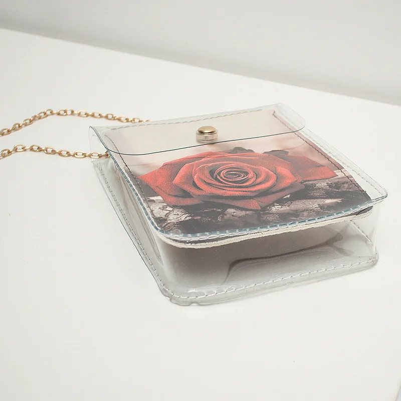 

Sheng chuang Beauty Cross-body Chain Beach Jelly Women's Pattern Lettered Mini Verticle Mobile Phone Change Mobile Phone Bag