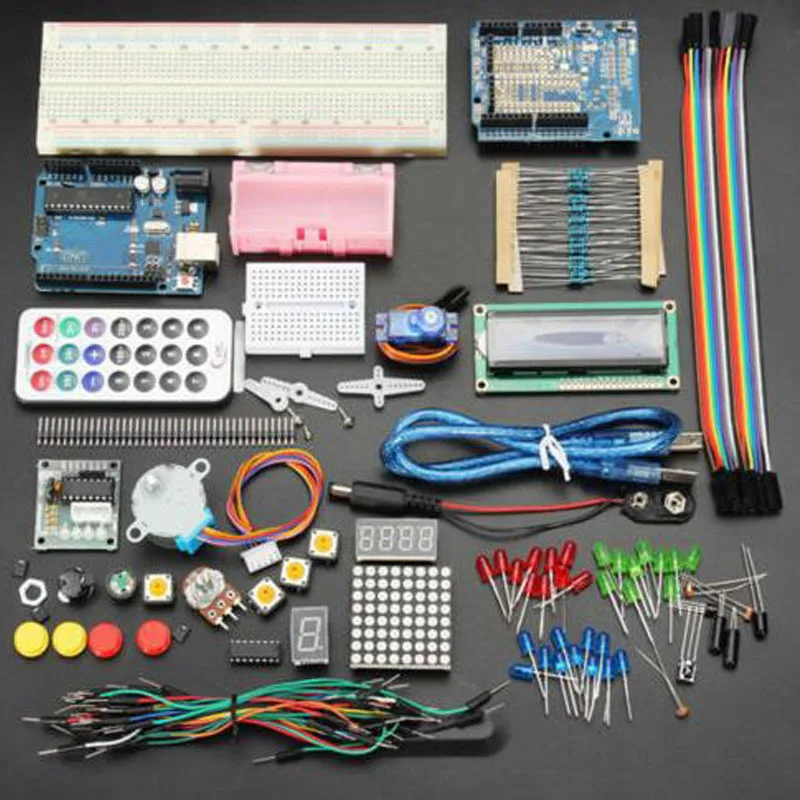 High Quality UNO R3 Basic Anlasser Learning Kit No Battery Version For Arduino uno diy kit electronics | Электронные компоненты