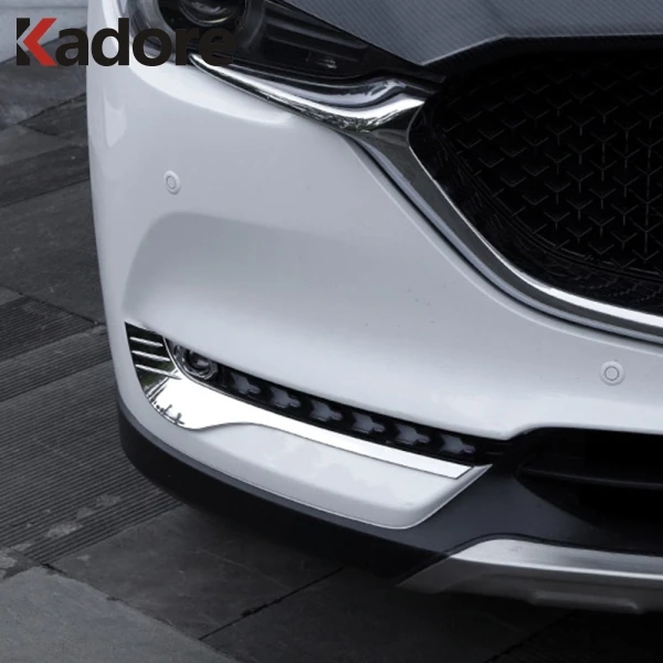 Для Mazda CX-5 CX5 KF хромированные передние противотуманные фары светильник тумана светильник век брови крышка отделка автомобиля защиты аксессуары