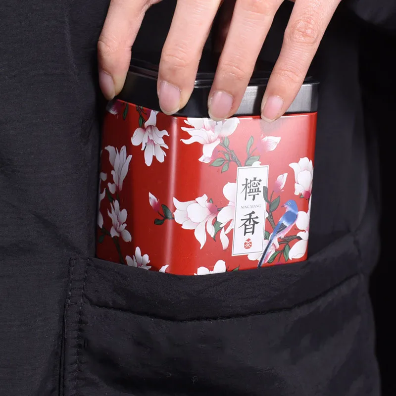 Mini Square Jar Tea Tinplate Box Creative Universal Cans Small Tea Cans Candy Scented Green Storage Box storage box storage jar storage can herb storage container storage sets household storage sets medicine storage container honey storage container