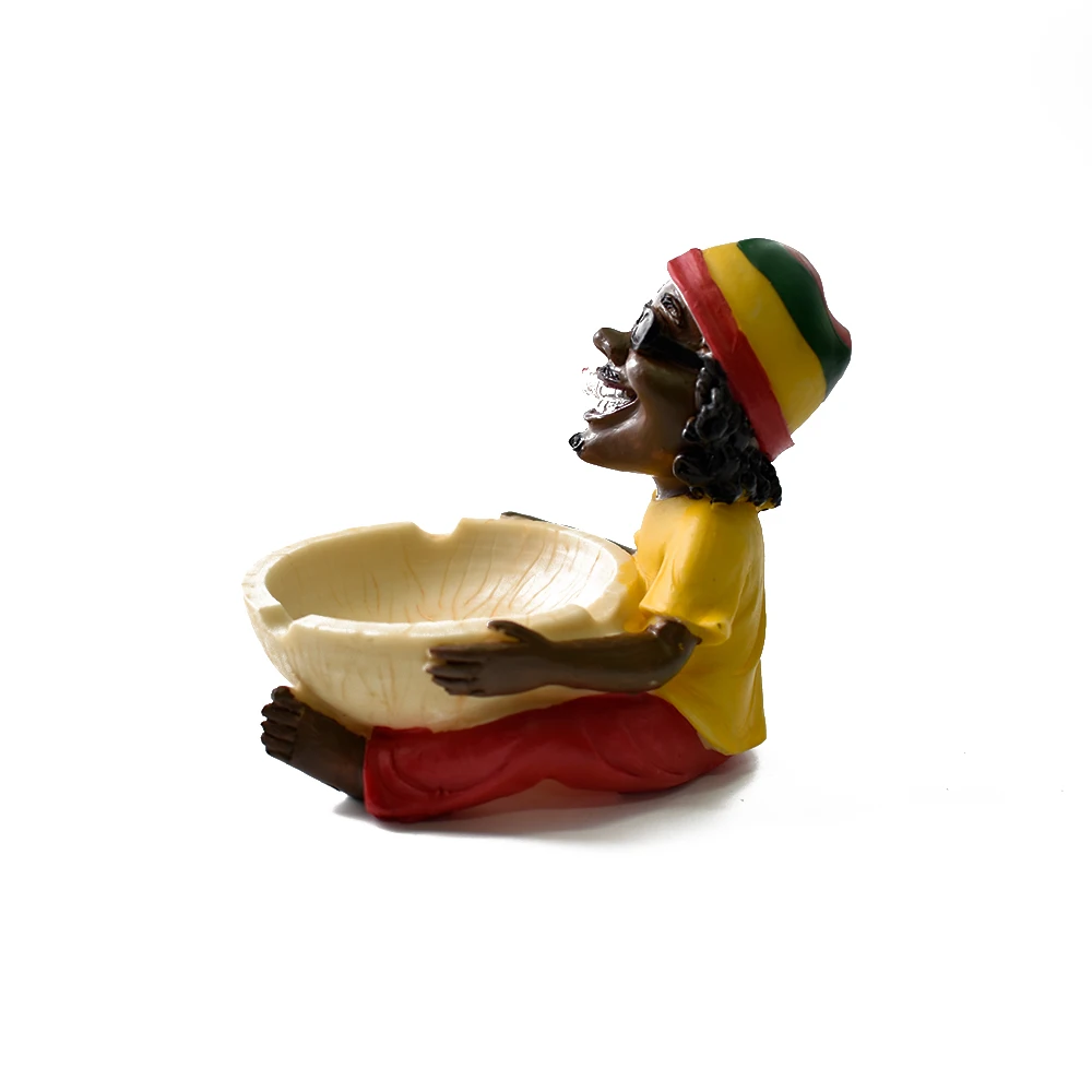 005A-B Unique Handmade Cool Fancy Funny Novelty Smoking Weed Herb Rasta Resin Bob Marley Jamaican Cigarette Ashtray - Цвет: 005A-B