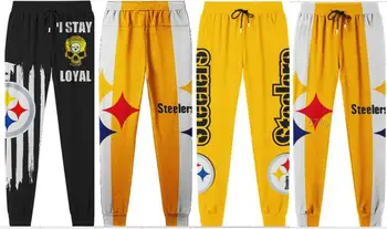 

women mens 3D PRINT usa America Pittsburgh city team theme Casual rugby fashion football SLIM FITNESS sprots pants