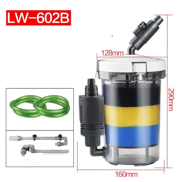 SUNSUN transparent LW-602/603/602B/603B aquarium pre-filter big fish tank filter with filter cotton mini fish tank filter barrel 