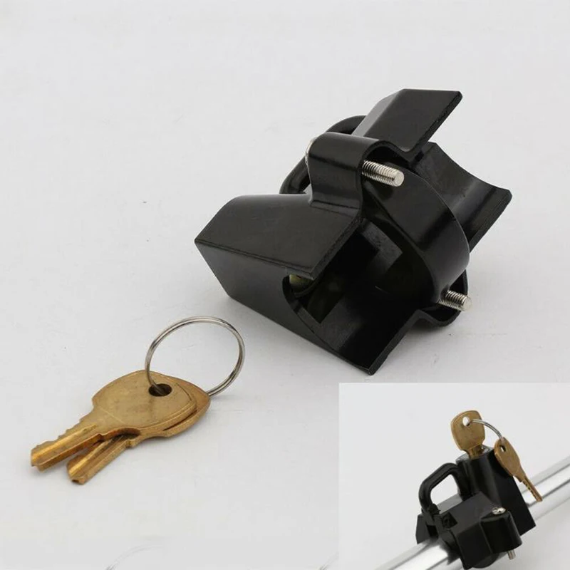 

Durable Motorcycle Helmet Lock Universal Aluminium 7/8 \"to 1-1-4\" Silver Helmet Lock for motorcycle accessories replacements