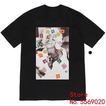 

20ss Sureme Supermodel Printed Tees Men Women Couples Short Sleeve T Shirts Bogo Basic Cotton T-Shirt Men