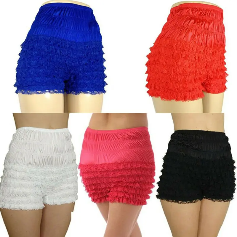 Cute Candy Color Muliti Layered Mesh Ruffled Panty Women High Quality Intimates Underwear Lingerie Floral Lace Hot Panties