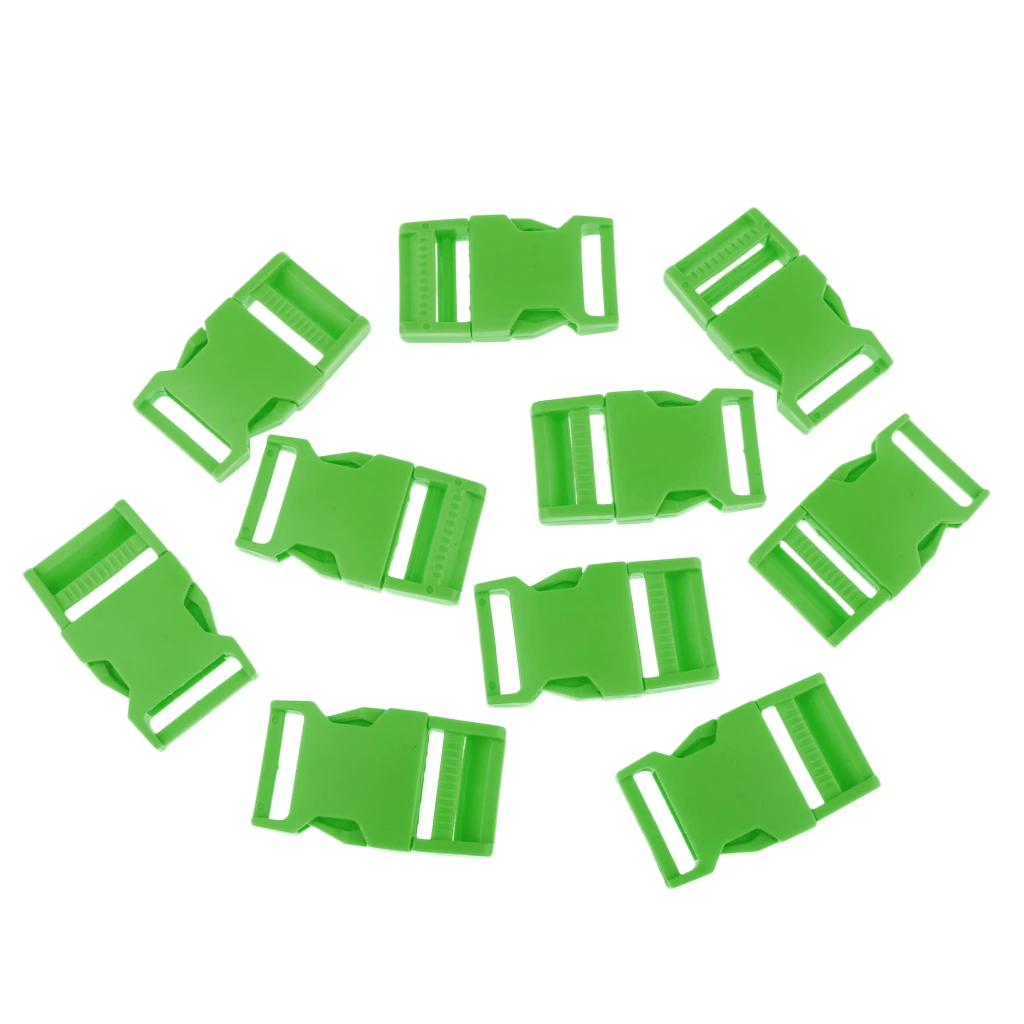 Grass Green 10 шт. пластиковые боковые пряжки для 1' рюкзак лямки - Цвет: Grass Green