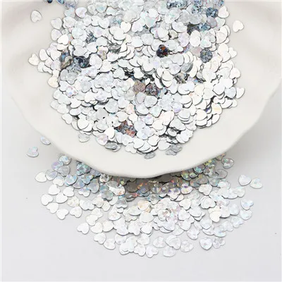 Mini Nail Sequins 4mm Love Heart Shape Sequin Paillette PVC Loose Glitter Paillettes Craft Wedding Decoration Confetti 20g