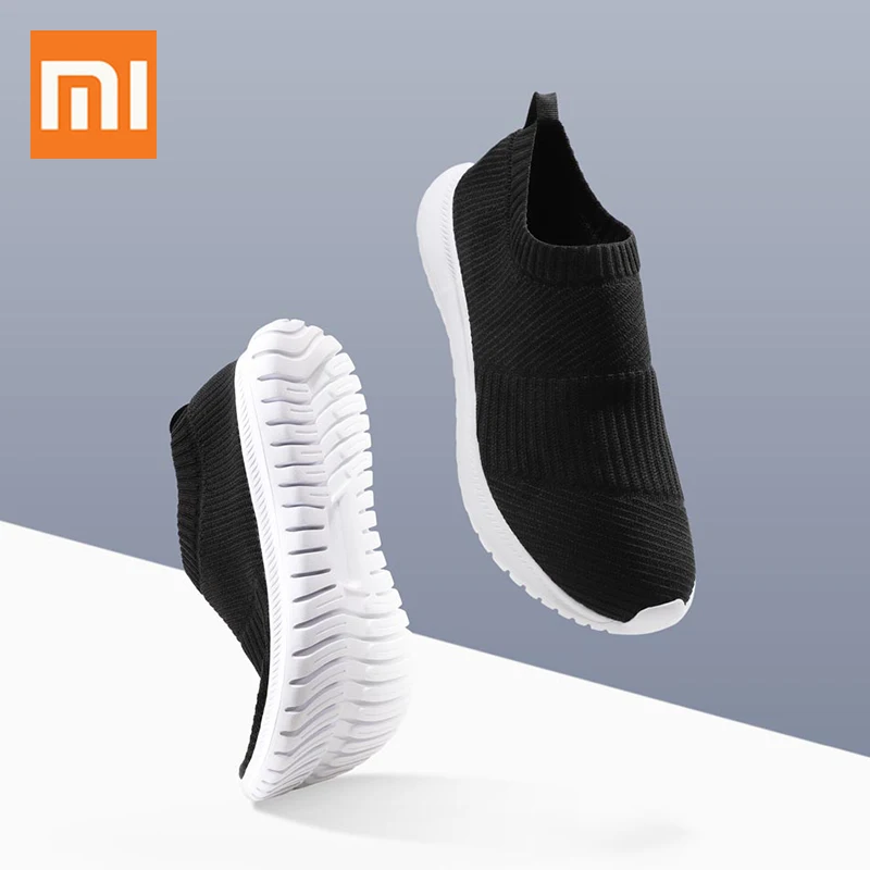 Xiaomi Mijia U REVO/модные классические кроссовки; дышащая обувь без застежек на платформе; трикотажная обувь на плоской подошве; мягкая прогулочная износостойкая обувь - Цвет: full black 42