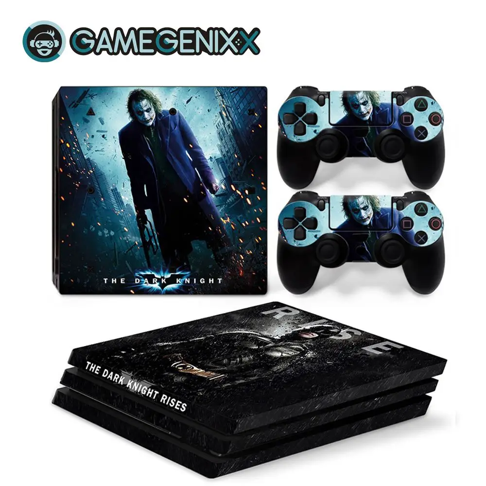 GAMEGENIXX Кожа Наклейка виниловая наклейка водонепроницаемый чехол для PS4 Pro консоли и 2 контроллеров-Джокер