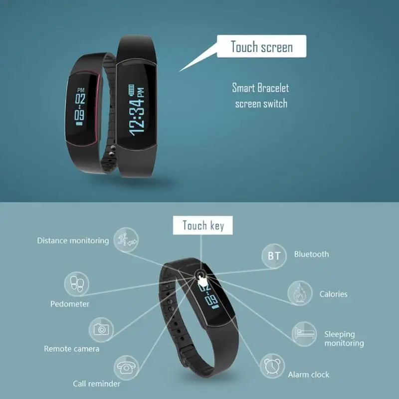 ALLOYSEED SH09 Bluetooth Smart Band IP67 водонепроницаемый счетчик шагов фитнес-трекер Smartband напоминание для смартфона